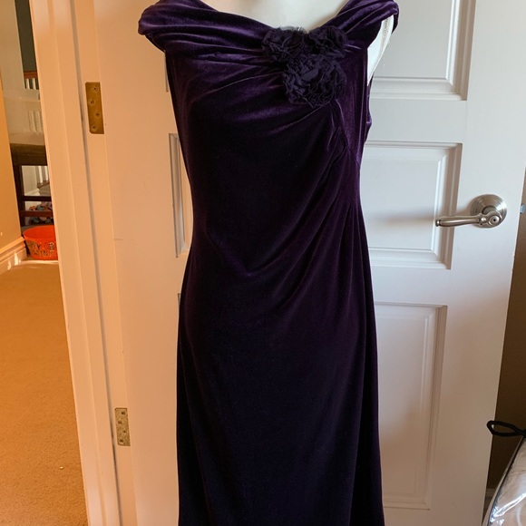 connected apparel Dresses & Skirts - Deep Purple slinky velvet dress